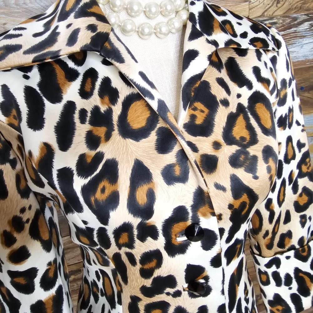 Js Collections Multicolor Animal Print Double Ven… - image 4